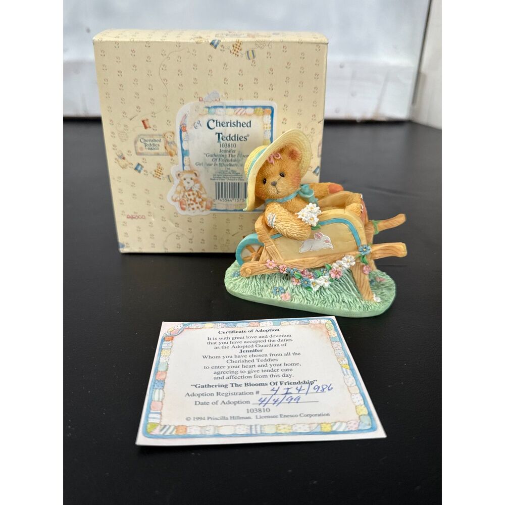 Cherished Teddies Jennifer "Gathering The Blooms of Friendship"